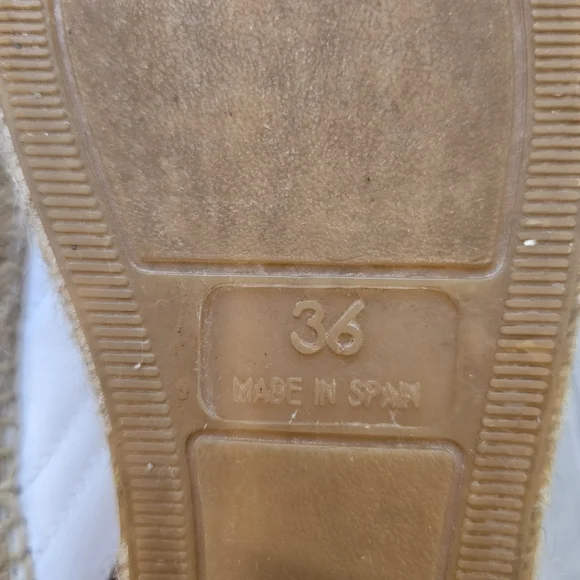 Valentino White Espadrilles Mules Size 36 Made In SPAIN ( Size 6 Usa) - Picture 5 of 9